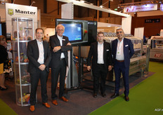 Stand de Manter con Michiel Eilander, Willem de Jong, José Manuel Elices y Albert Llaguerri.