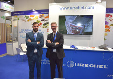 Urschel es un nombre muy conocido en el procesamiento de verduras. Estuvieron representados en la feria por Miguel Conejo y Sergio Gil.