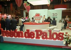Gran stand de Fresón de Palos en el pabellón 3, uno de los más visitados de Fruit Atracttion. Celebraron su 30 aniversario.