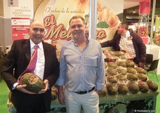 Antonio Agudo, director general de EL MELONERO, promocionando los melones Piel de Sapo de Villaconejos.