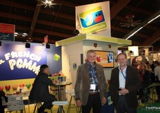 Tony y Jos Derwael de Bel'Export, empresa exportadora de manzanas.