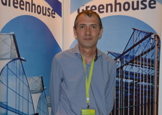 Bruno Bex en el estand de Richel.