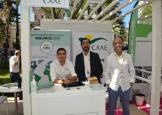 Manuel Sancha, José Manuel Gómez y Juan José Vicente en el stand de CAAE, líder europeo en certificación ecológica