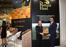 Beatriz Pérez (Sales Manager) y Juan Carlos Martínez (CEO) de The Natural Hand, productores y comercializadores de kaki.