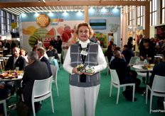 Piedad Coscollá, resposable de Marketing de la cooperativa Anecoop, la única entidad española nominada al Fruit Logistica Innovation Award 2023 con su brocomole, un untable vegetal pensado para “dipear” elaborado en un 97% con brócoli y aguacate frescos.