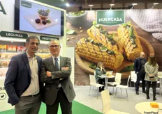 Ali y Félix Moracho, en el stand de Huercasa, líderes en maíz cocido y productos de V gama.