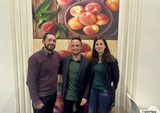 Thomas Chevaillier, Cristiano Pisani y Caroline Fauré, de PSB Producción Vegetal.