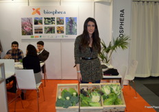 M.ª Luisa Valencia, en el stand de Biosphera