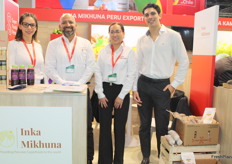 Equipo de Inka Mikhuna presente en el stand de PromPerú con Melissa Flores (marketing), Javier Gómez (gerente general), Gabriela Pecho Morales (gerente de exportaciones) y Diego Hernández Barba (Consultor).