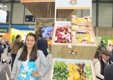 Lina Paola Gamboa, CEO de Superfruit SAS, en el pabellón de ProColombia.