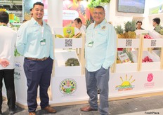 Carlos Andrés Santana y Danis Alberto Santana Polo, de la empresa Panamá Squash. Exportan piña, papaya, melón, sandía y calabaza.