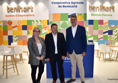 Sunny López, Lluís Montañés y Sebastián Torres, en el stand de Benihort.