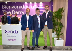 José María Jiménez, Tom Semark y José Manuel Molina, en el stand de la recién creada empresa SENDA, formada por productores de distintos orígenes.