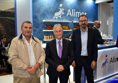 Juan Pérez, Julián Díaz y Jesús Abenza en el stand de Alimer.
