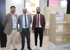 Diego Corraliza, Paulo Reyes y Antonio Pereira, de Sol Badajoz Frutas Salud