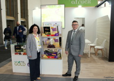 Stand de la extremeña Frutas Torrebaja, que en mayo comenzará su campaña de fruta de hueso