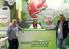 Pedro García, Isis Rubino y Juan Villegas, de AgroBiology
