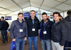 Miguel Ángel Sánchez, de Bionest, Eduardo Pérez, de Timac Agro, Pedro González, de Costa de Huelva, y Alejandro Gómez, de Cuna de Platero