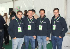 El 12 de marzo, Planasa celebró el Meet & Greet Field Day en su centro de I+D de Cartaya, Huelva, donde acudieron visitantes de todos los continentes.En la foto, Sebastián Gómez, Carlos Pérez, Álvaro Gómez y Pieter Coetzee, de Planasa
