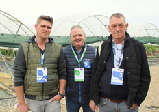 Rene Winter, de Fruta Divina, Juan Carlos Calvo, de Planasa, y Johan Winter, de Fruta Divina