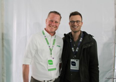 Sjoerd van Gestel, de Planasa, y Peter van Hulten, de Van der Avoird Trayplant