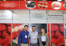 Martin Donoso, Antonio Fagherazzi y Josefina Justianiano, representantes genética de berries de California.