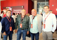 Enrique Garrido, de Godoy Hortalizas, Francisco Sbaio, de Hortorrecursos, y Manuel Escudero y Víctor Escudero, de El Plantel Semilleros