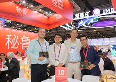 Alonso Escurra de Promperú Shanghai, Miguel Angel Obando gerente general de Inka Select Fruit, Eelco Rusman de STIPT Trade Solutions, Job Olave de Inka Select Fruit .