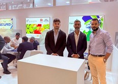 Expofresh (Argentina) con Franco d’andrea (Departamento comercial), Luis d’andrea y Soufiane Lahtati (Global Plant Genetics)