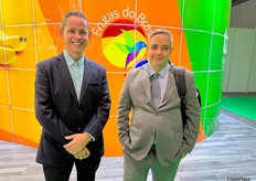 Halen Vieria y Alexandre Pires, de Agricola campoverde, exportadores de sandias, melon, papaya y calabaza de Brasil