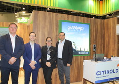 Francis Mc Cawley, Jorge Luis Vascones, Maria del Carmen Gómez y Ernesto Mosquera de la empresa Citikold (grupo logística y representan a Seaboard Marine de Ecuador, Perú y Chile).