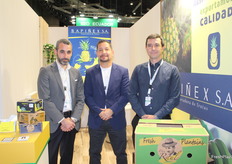 Jorge Pérez, Antonio Arteaga, Cristtián Ottone de la empresa Bapiñex, exportadores de bananas y piñas de Ecuador.