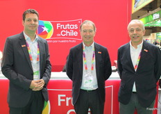 Ignacio Caballero, Iván Marambio y Carlos Cruzat representantes de Frutas de Chile.