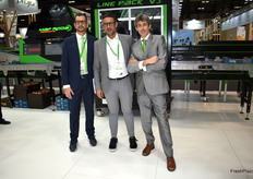 Didier Izard, Federico Sirisoti y Eduardo Cobos, en el stand de Maf Roda.