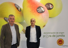 José Verdú, presidente. Paco Fernández, director técnico de Pera de Jumilla DOP.