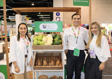 Evelyn Bonillas de B&C Exportadores, Marcelo Bonilla de Bajocero (productos congelados) y Miranda Víquez de Monkey Island de Costa Rica