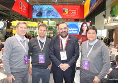 Juan Pablo Vogt y Juan Pablo Lavin de la empresa Agro Berries y Charif Carvajal de Frutas de Chile, Erwin Grune de Agro Berries.