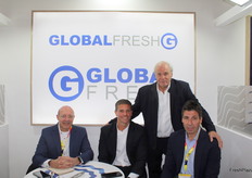 Gustavo Cabral de Global Fresh, Hernán Valladares de Plate Brokers, Francisco Ayerbe de Global Fresh y Campell Bobby de Plate Brokers.