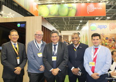 Sergio del Castillo de Procitrus, Gabriel Amaro de AGAP y clientes de Port Miami.