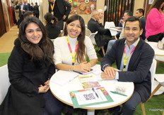 Visitante, Maryorie Huamancaja y Jesús Revilla de la empresa Agrícola Kamuk.