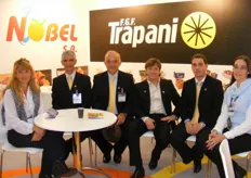 El grupo de Trapani: Verónica Ralcereno, Jorge Dip, Ricardo D. Trapani, Fabricio Trapani, Marcos Longo y Ana Inés Dominguez