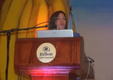 Ministra Coordinadora de la Producción Nathaly Cely de Ecuador en su discurso en el foro