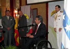 El Vicepresidente del Ecuador el señor Lenín Moreno dando unas palabras en la inauguración del 9no Foro Internacional del Banano en Guayaquil