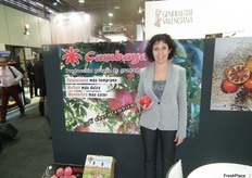 Stand de Cambayas, promocionando las granadas wonderful.