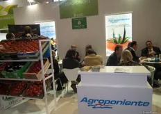Stand de Agroponiente, empresa de Almería especializada en la producción y comercialización de verduras y hortalizas.