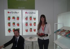 Stand de Grufesa, de Huelva, promocionando las fresas onubenses.