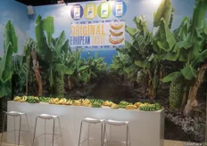 Stand de Apeb (Asociación de Productores Europeos de Bananas) en el pabellón 25,con Plátanos de Canarias, Sudamérica y Madeira (Portugal).