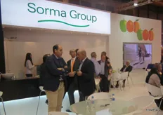 Stand de Sorma Group, especialista en maquinaria para el almacén hortofrutícola, especialistas en packaging y paletizado.