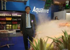 José Rubira, Director Comercial de Aqualife, promocionando su tecnología en humidificación. Nos cuenta que este año ha sido mucho mejor en cuanto a la afluencia de visitantes que la anterior edición de 2012.