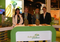 Stand de Fruta del Pacífico promocionando sus productos tropicales y sus nuevas marcas Bana bana y Frupac, apostando entre otros, por el mercado Fairtrade.